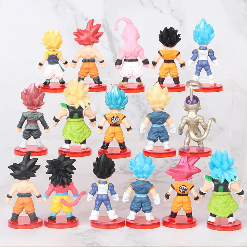 8-21PCS Dragon Ball Z Set Super Son Goku Vegeta Broly Buu Anime Figures PVC Dolls
