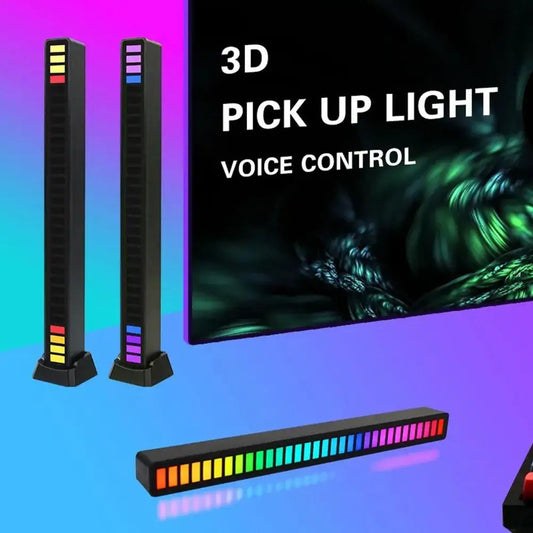 RGB LED Strip Lights Sound Control Ambient Light Smart APP Control Music Rhythm For Game Desktop Lighting