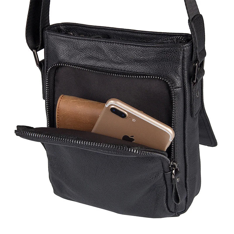 Genuine Leather Shoulder Crossbody Bag Natural Cowhide Vintage Small Flap Pocket Bag