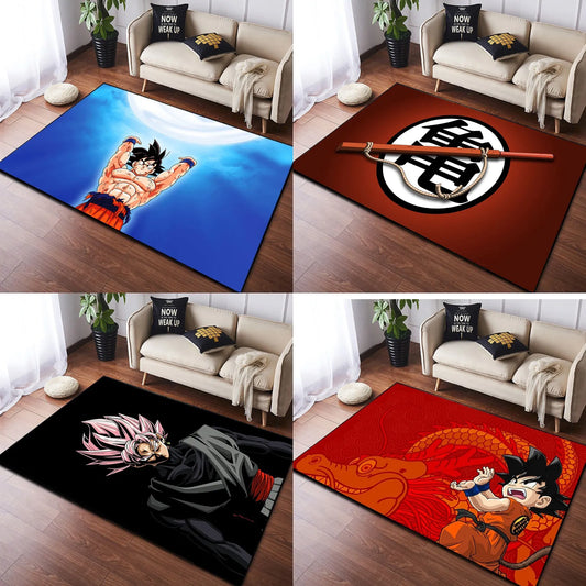 Dragon Ball Super Saiyan Son Goku Vegeta Non-Slip Cushion Absorbent Carpets Bath Mat