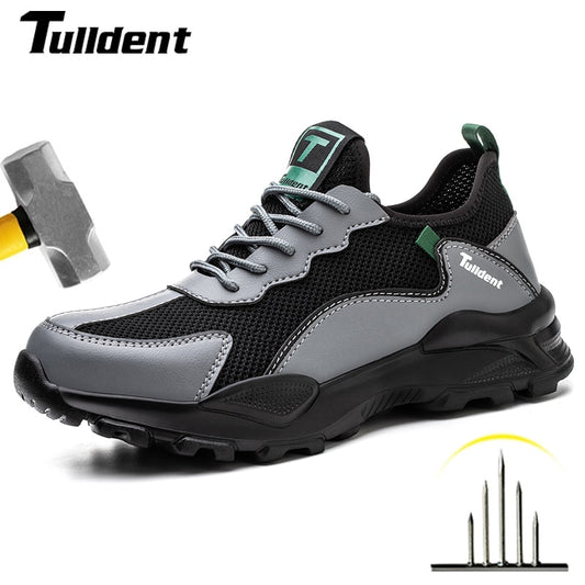 Breathable Lightweight Men's Work Shoes Comfortable Soft Safety Shoes Sport Safety Steel-Toed Shoes